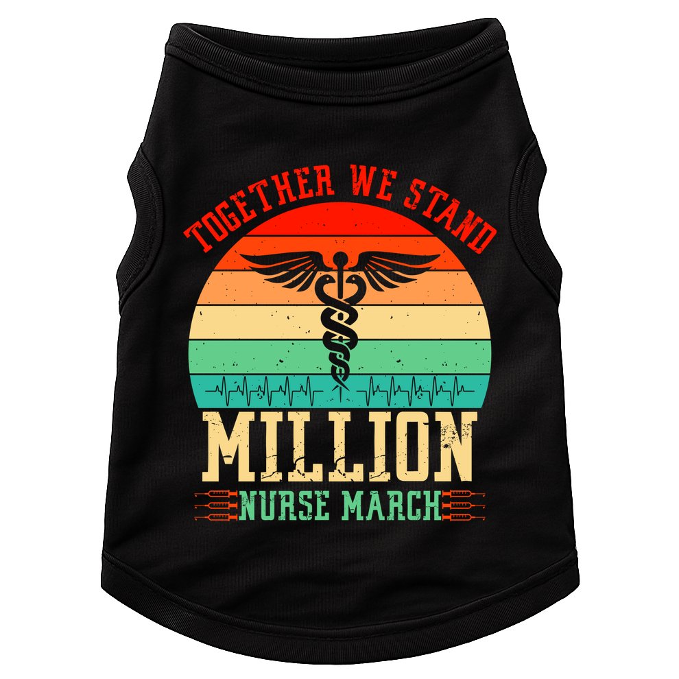 Together We Stand Million Nurse March Doggie Tank