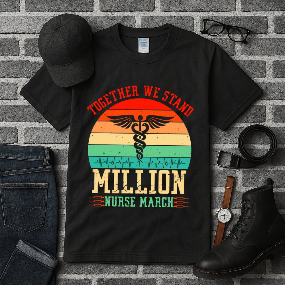 Together We Stand Million Nurse March Tall T-Shirt