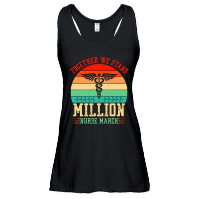 Together We Stand Million Nurse March Ladies Essential Flowy Tank