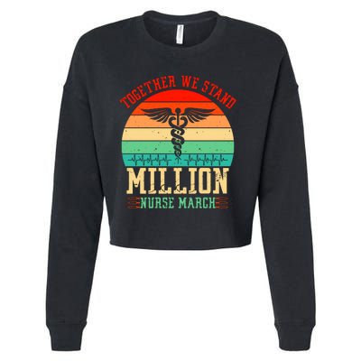 Together We Stand Million Nurse March Cropped Pullover Crew