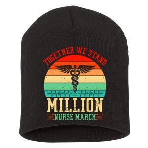 Together We Stand Million Nurse March Short Acrylic Beanie