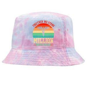 Together We Stand Million Nurse March Tie-Dyed Bucket Hat