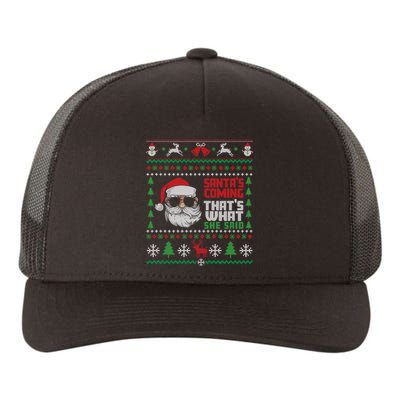 Thats What She Said Ugly Xmas Design Christmas Yupoong Adult 5-Panel Trucker Hat