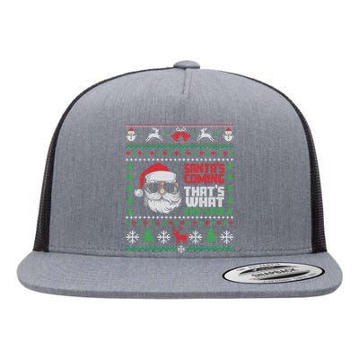 Thats What She Said Ugly Xmas Design Christmas Flat Bill Trucker Hat