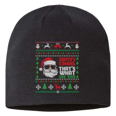 Thats What She Said Ugly Xmas Design Christmas Sustainable Beanie