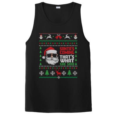 Thats What She Said Ugly Xmas Design Christmas PosiCharge Competitor Tank