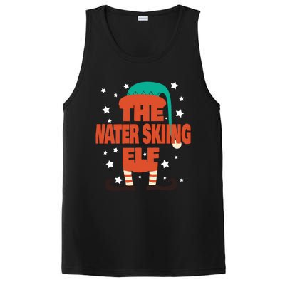 The Water Skiing Elf Christmas Pajama Water Skiing Funny Gift PosiCharge Competitor Tank