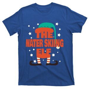 The Water Skiing Elf Christmas Pajama Water Skiing Funny Gift T-Shirt