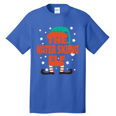 The Water Skiing Elf Christmas Pajama Water Skiing Funny Gift Tall T-Shirt