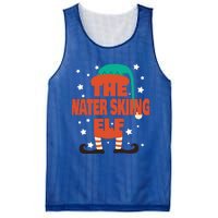 The Water Skiing Elf Christmas Pajama Water Skiing Funny Gift Mesh Reversible Basketball Jersey Tank