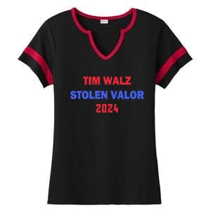 Tim Walz Stolen Valor Ladies Halftime Notch Neck Tee