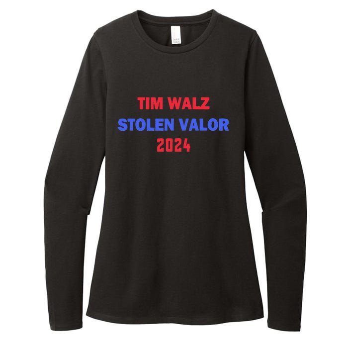 Tim Walz Stolen Valor Womens CVC Long Sleeve Shirt