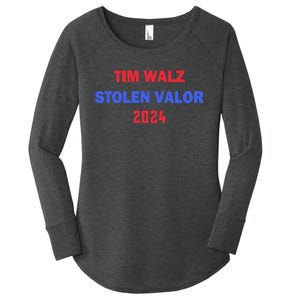 Tim Walz Stolen Valor Women's Perfect Tri Tunic Long Sleeve Shirt