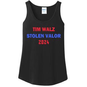 Tim Walz Stolen Valor Ladies Essential Tank