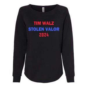 Tim Walz Stolen Valor Womens California Wash Sweatshirt