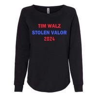 Tim Walz Stolen Valor Womens California Wash Sweatshirt