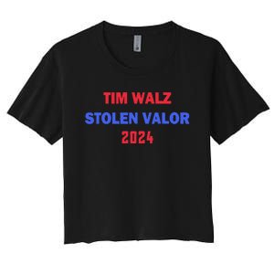 Tim Walz Stolen Valor Women's Crop Top Tee