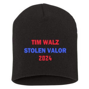 Tim Walz Stolen Valor Short Acrylic Beanie