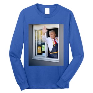 Trump Works The Drivethru Trump Served Up French Fries Great Gift Long Sleeve Shirt