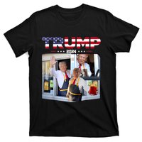 Trump Works The Drive Thru Fast Food Worker French Fries T-Shirt