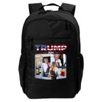 Trump Works The Drive Thru Fast Food Worker French Fries Daily Commute Backpack