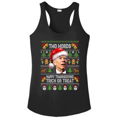 Two Words Trick Or Treat Joe Biden Christmas Sweaters Gift Ladies PosiCharge Competitor Racerback Tank