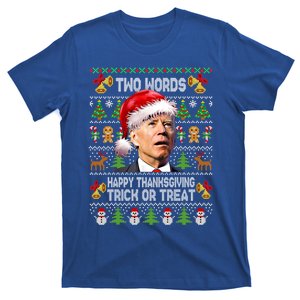 Two Words Trick Or Treat Joe Biden Christmas Sweaters Gift T-Shirt