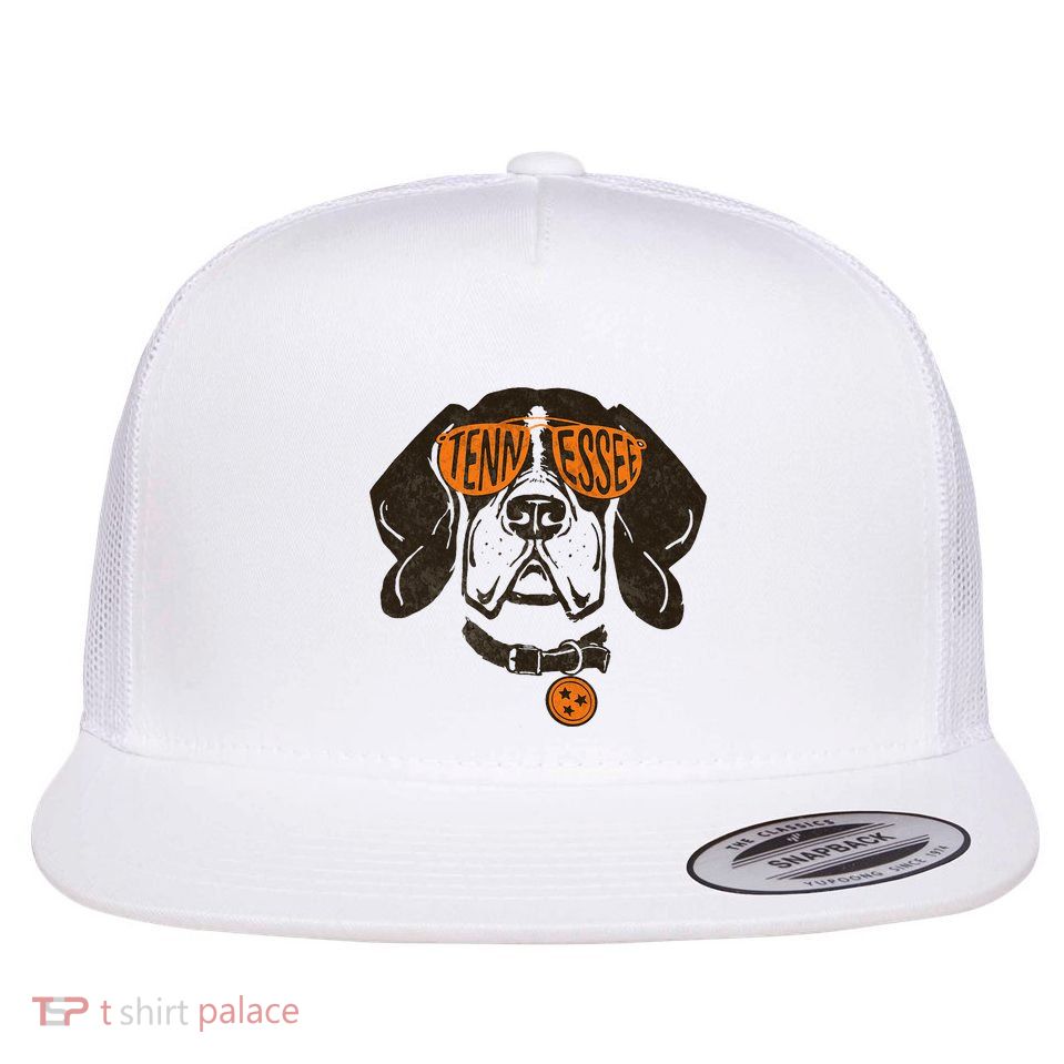 Tennessee Women Tn Dog State Flag Tn Lover Flat Bill Trucker Hat