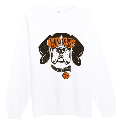 Tennessee Women Tn Dog State Flag Tn Lover Premium Crewneck Sweatshirt