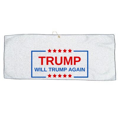 Trump Will Trump Again Large Microfiber Waffle Golf Towel