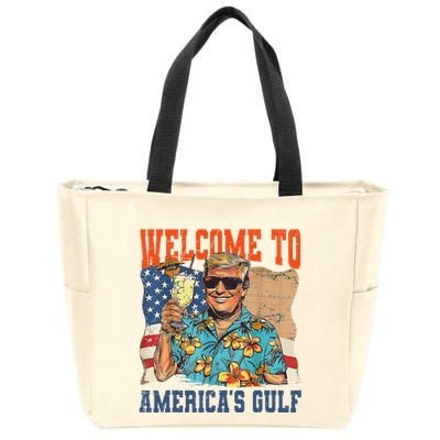 Trump Welcome To AmericaS Gulf Mexico Zip Tote Bag