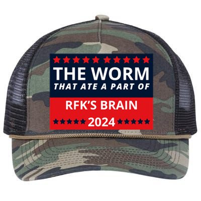 The Worm That Ate A Part Of Rfk’S Brain 2024 Retro Rope Trucker Hat Cap