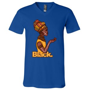 They Whispered To Her African Black History Month Funny Gift V-Neck T-Shirt