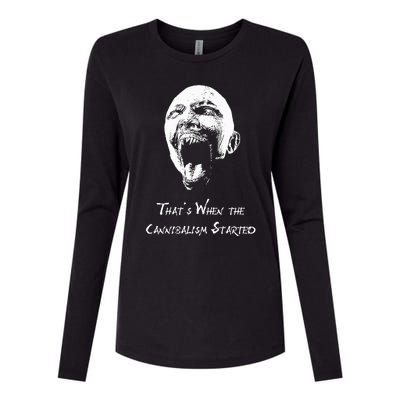 That&X27;S When The Cannibalism Started Womens Cotton Relaxed Long Sleeve T-Shirt