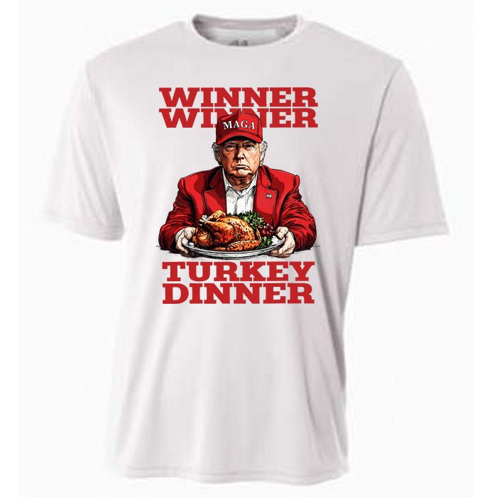 Trump Winner Turkey Dinner Thanksgiving Daddys Home Cooling Performance Crew T-Shirt