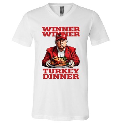 Trump Winner Turkey Dinner Thanksgiving Daddys Home V-Neck T-Shirt