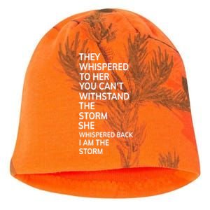 They Whispered To Her You Cannot Withstand The Storm Gift Kati - Camo Knit Beanie