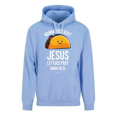 Tacos Wanna Taco Bout Jesus Lettuce Pray Unisex Surf Hoodie