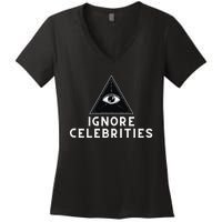 Train With Tish Ignore Celebrities Women's V-Neck T-Shirt