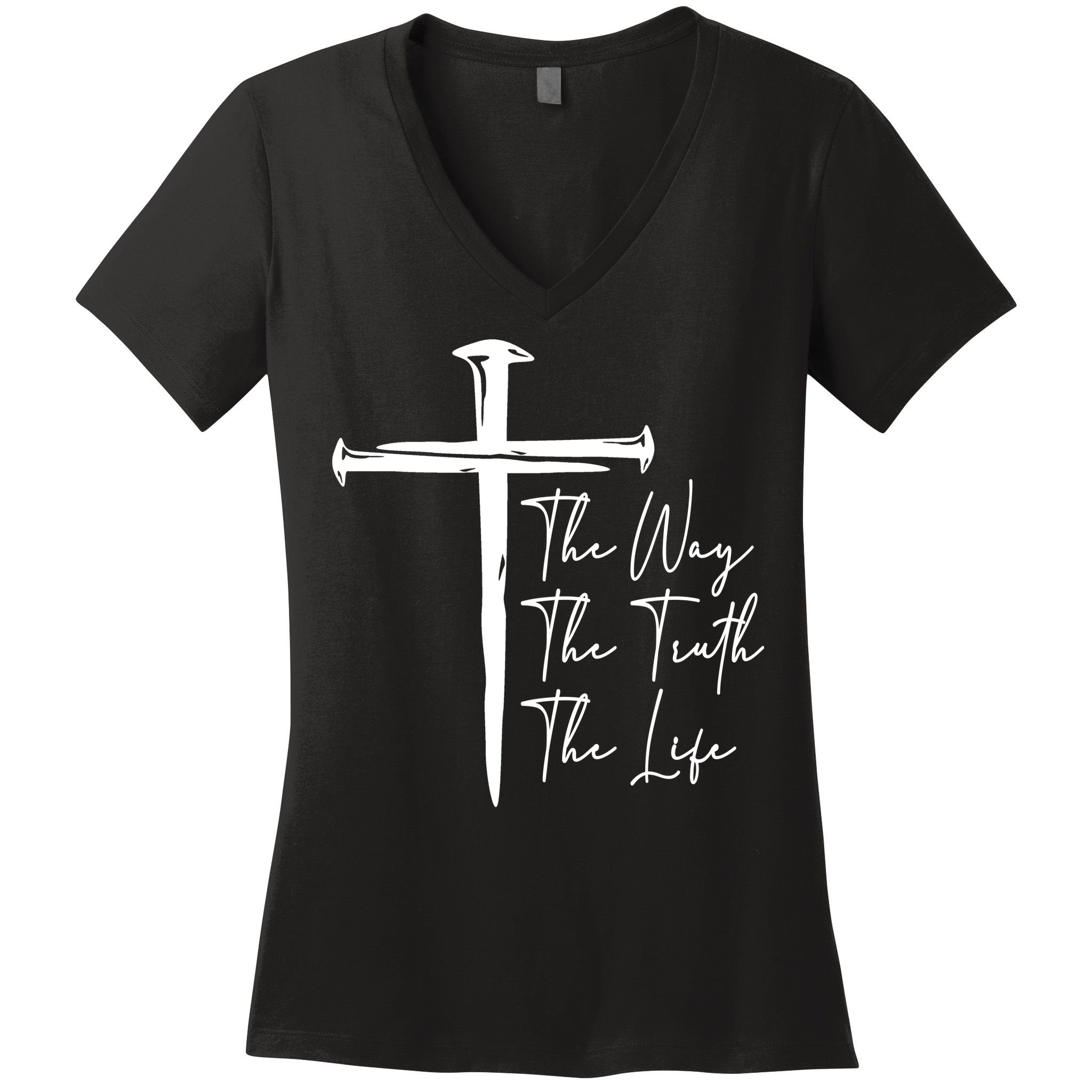 The Way The Truth The Life Women's V-Neck T-Shirt