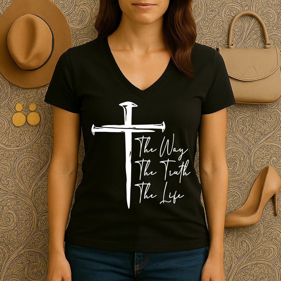 The Way The Truth The Life Women's V-Neck T-Shirt