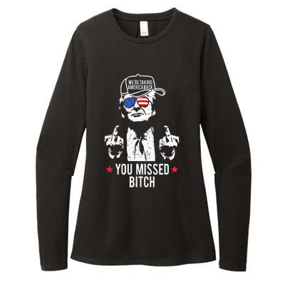 Trump WeRe Taking America Back You Missed Bitch Tank Top Womens CVC Long Sleeve Shirt