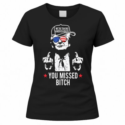 Trump WeRe Taking America Back You Missed Bitch Tank Top Women's T-Shirt