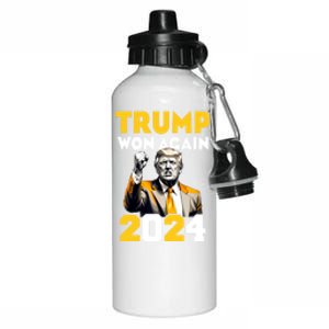 Trump Won Trending Political Pennsylvania Trump 2024 Aluminum Water Bottle