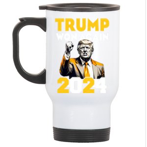 Trump Won Trending Political Pennsylvania Trump 2024 Stainless Steel Travel Mug