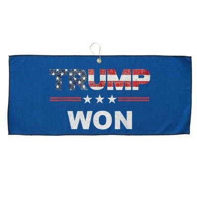 Trump Won Large Microfiber Waffle Golf Towel
