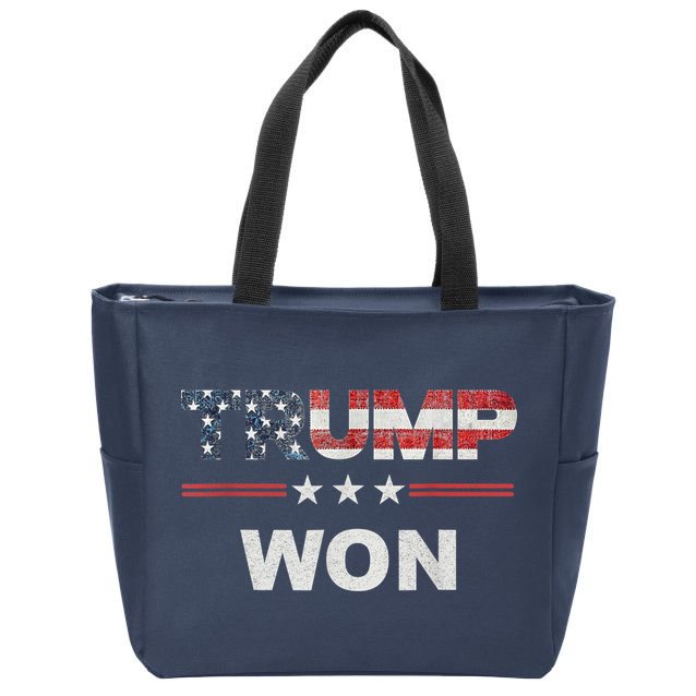 Trump Won Zip Tote Bag