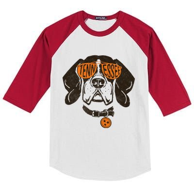 Tennessee Women Tn Dog State Flag Tn Lover Outfit Kids Colorblock Raglan Jersey