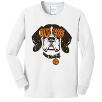 Tennessee Women Tn Dog State Flag Tn Lover Outfit Kids Long Sleeve Shirt