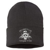 Too Weird To Live Too Rare To Die Sustainable Knit Beanie